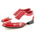 New Mens Dance Shoes Black Red White Brogue Spats Leather Lined in UK Size 6-12 