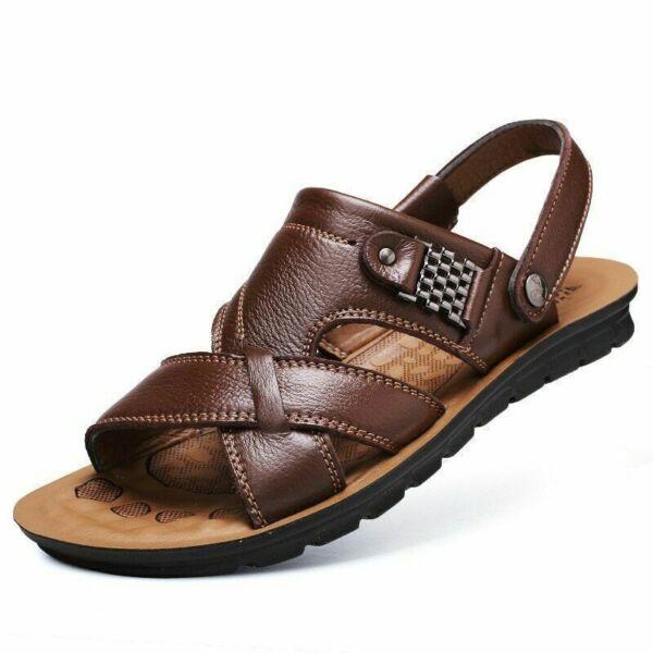 Men Leather Sandals Classic Men Shoes Slippers Soft Sandals Men Comfortable Shoe