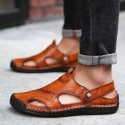 Men's Casual Genuine Leather Sandals Beach Sandals Breathable Shoes Plus Size