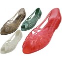 Women's Jelly Sandals Shoes Teal Red Clear Black White Sizes 6-10 New 