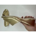 Womens Unbranded Gold Shiny Wedged Sandles Size 7 Medium