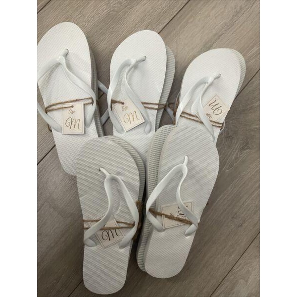 BARGAIN 5 X Pairs Plain flip flops wedding Party bulk Wholesale SECONDS BNWT